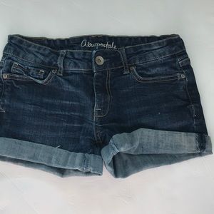 Aeropostale Women'sBoyfriend Shorts SZ 2 Dark Wash